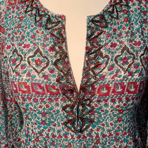 Joie Silk Floral Top with Bronze Embroidery - Picture 2 of 8
